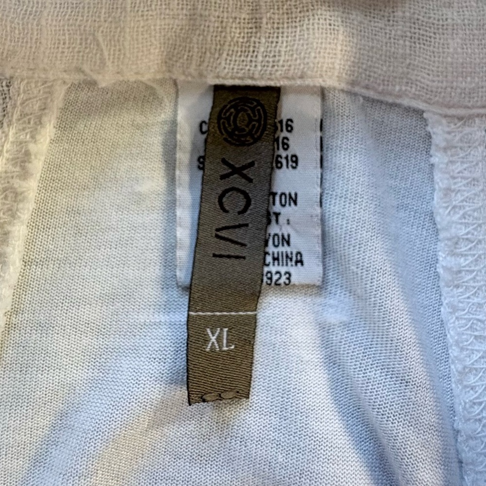 XCVI Cotton Gauze Rayon Contrast Hi Low Tunic Top Size XL💚 - Picture 8 of 11